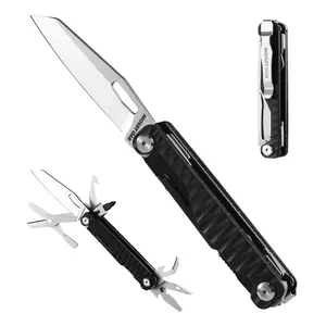 #SpringGlowUp Mossy Oak Multitool Knife, 12 in 1 Pocket Multitool with G10 Handle, EDC Multi Tool Knife with Scissors Bottle Opener Screwdrivers and More for Camping, Survival, Hunting and Outdoors