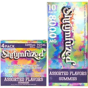 Shrumfuzed Proprietary Nootropic Gummy | Lion's Mane, Reishi, Chaga, and Cordycep Nootropic Mushroom Blend (4, Assorted)