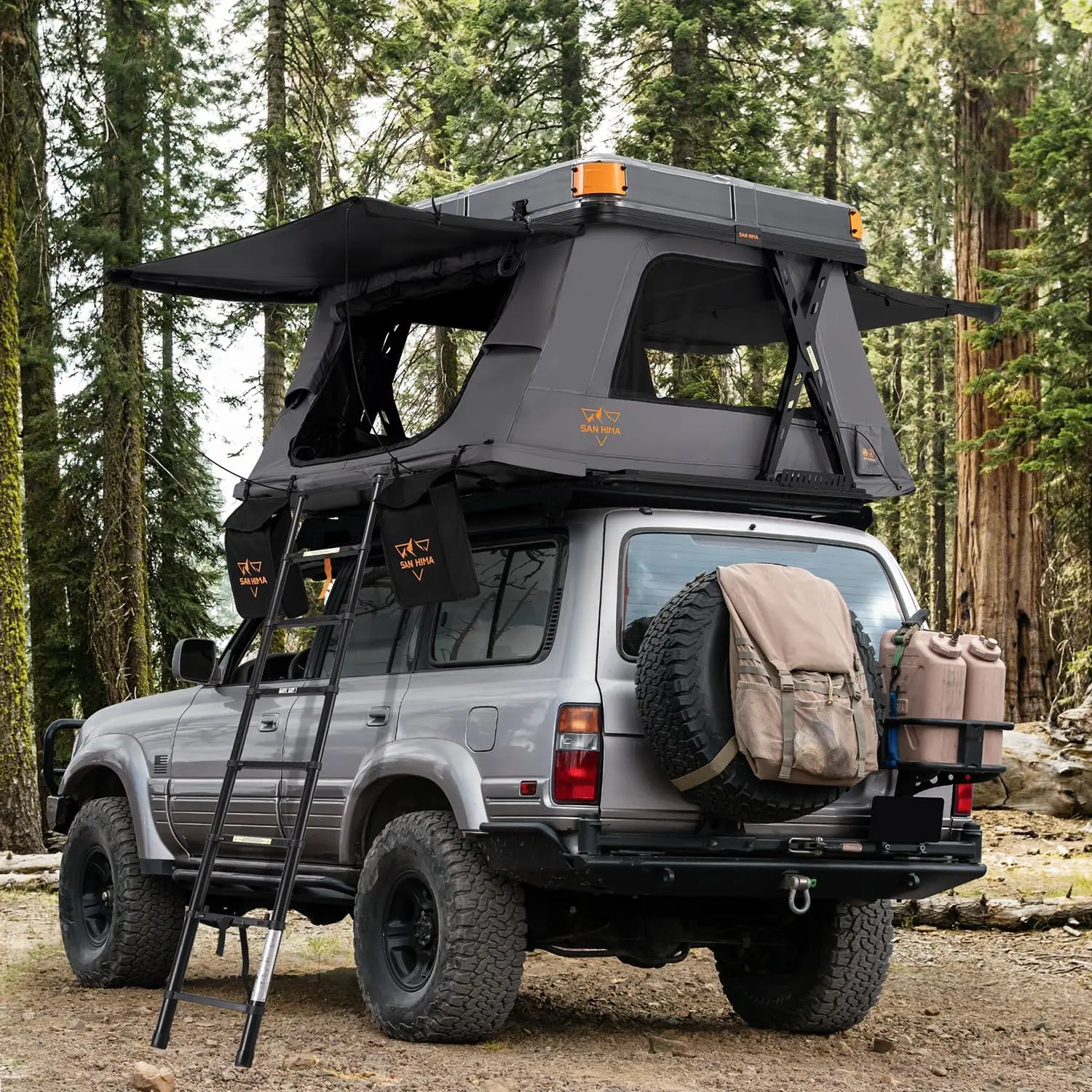 SanHima Electric Rooftop Tent Hard Shell, Aluminium Automatic Roof Top Tent