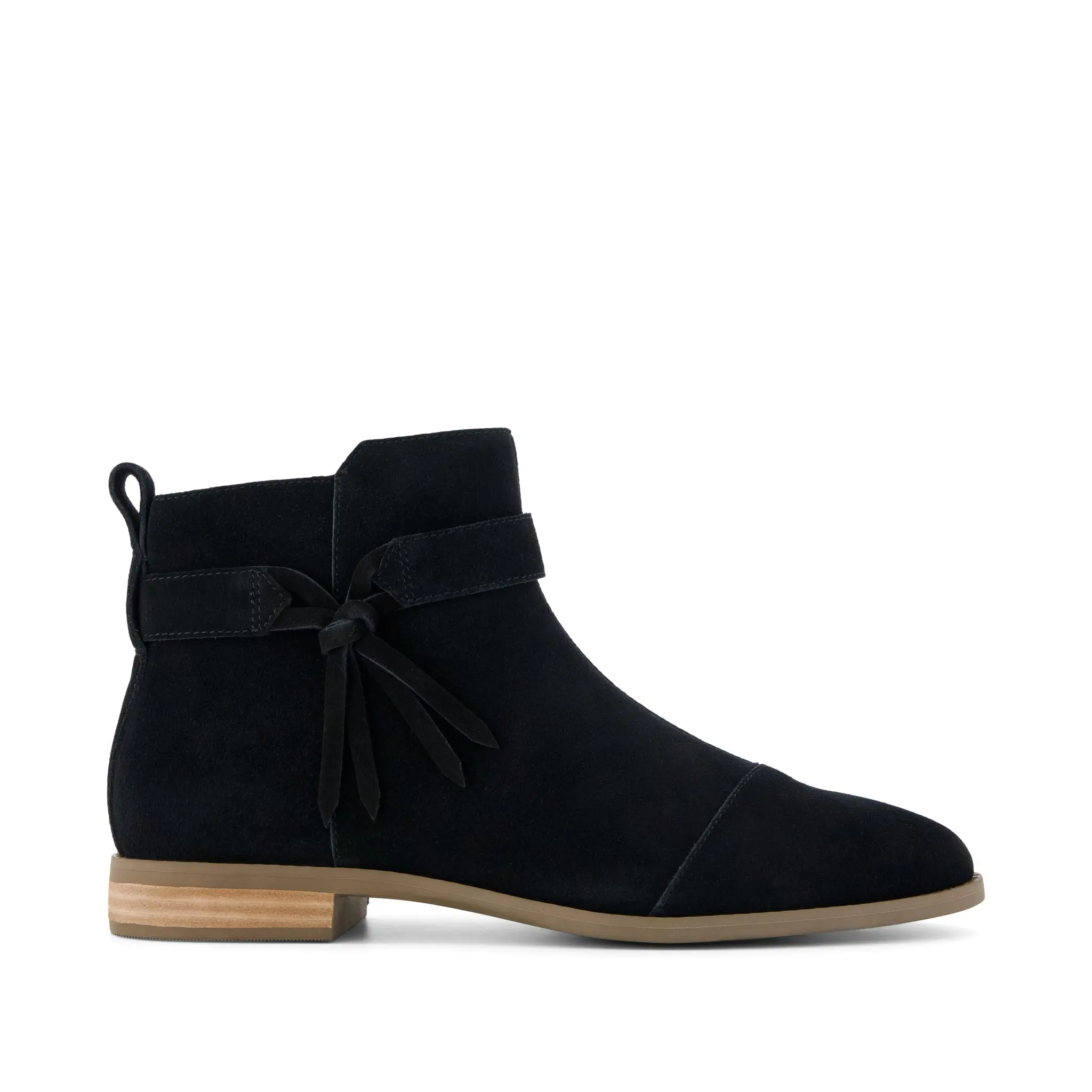 Womens Stacey Ankle Bootie Black Suede