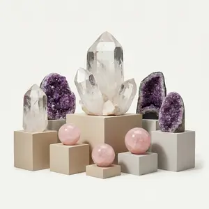 Crystal Decoration Set - Including Crystal Towers, Spheres or Carvings
