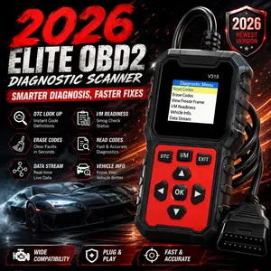 V315 OBD2 Car Diagnostic Scanner Tool - OBDII Protocol Car Engine Fault Code Reader, Voltage Tester, Charging Tester