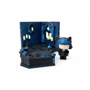 Kitty Goth Mini Corner Room Diorama (DIY Kit Or Fully Assembled ) Cute Gothic Decor Display