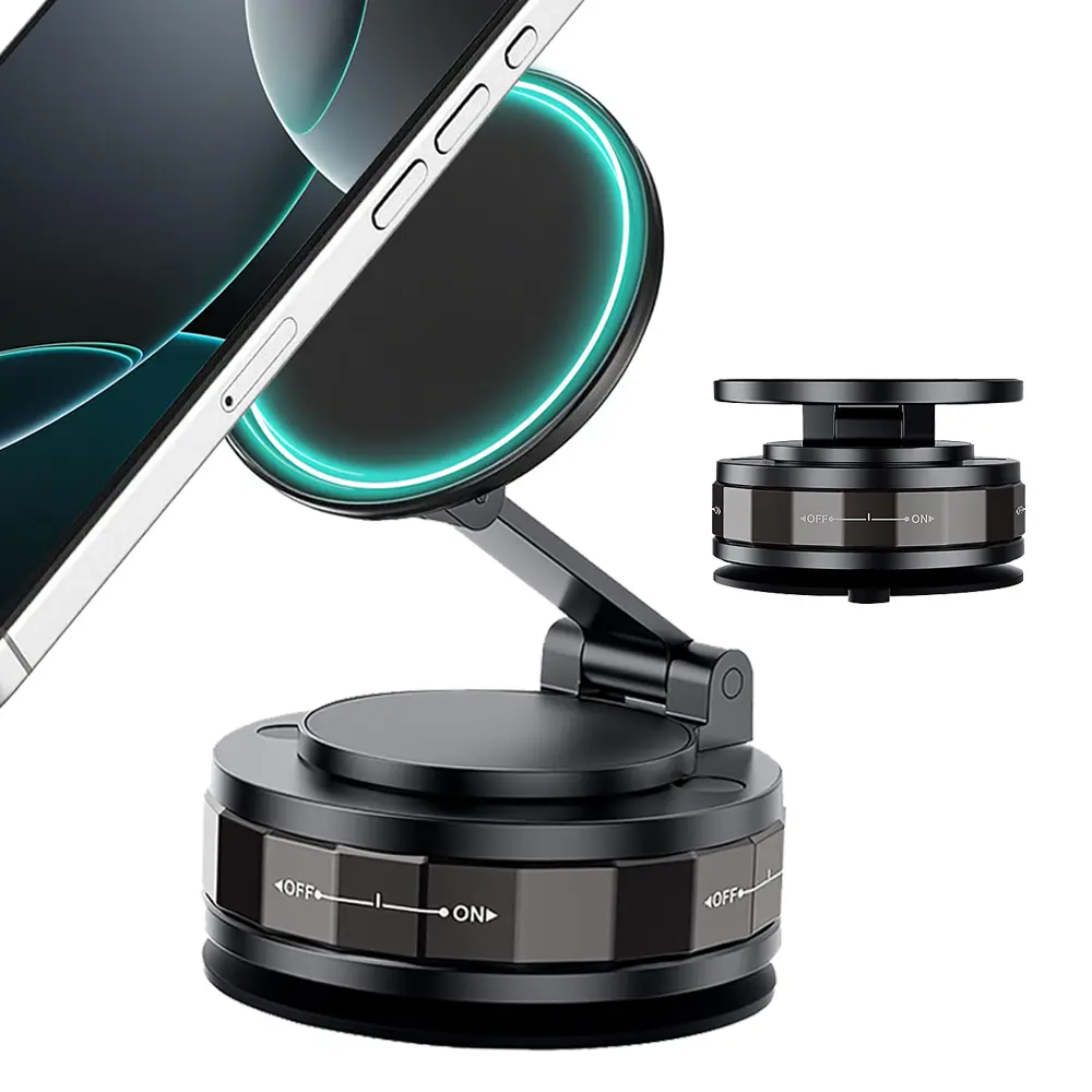 2026 Upgraded Vacuum Magnetic Car Phone Holder 360° Reinforced 96LBS Ultra Suction Cup Phone Mount for MagSafe Cell Phone Holders for Your Car/Gym/Mirror Mount for iPhone & Android