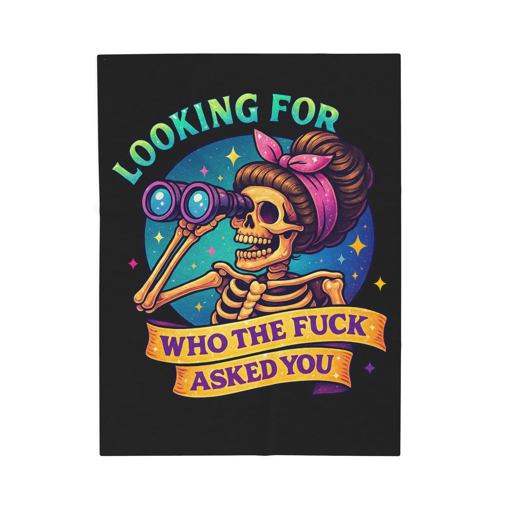 Funny Skeleton Velveteen Plush Blanket, Cozy Halloween Gift, Quirky Bedspread, Ideal for Movie Nights, Great for Fall Celebrations