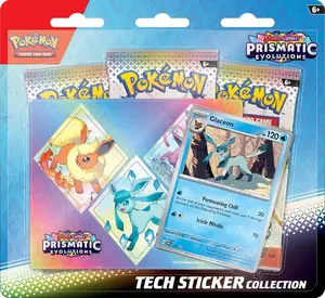Pokemon TCG Scarlet and Violet 8.5in Prismatic Evolutions Tech Sticker Collection - Random Promo Collectible Sticker