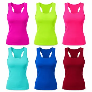Women's 6-Pack Seamless Racerback Tank Tops - Comfortable, Simple Multicolor Ribbed Camisoles, Stretch Sleeveless Basic Layering Shirts for Everyday Day Wear, 1 Size Fits Most
