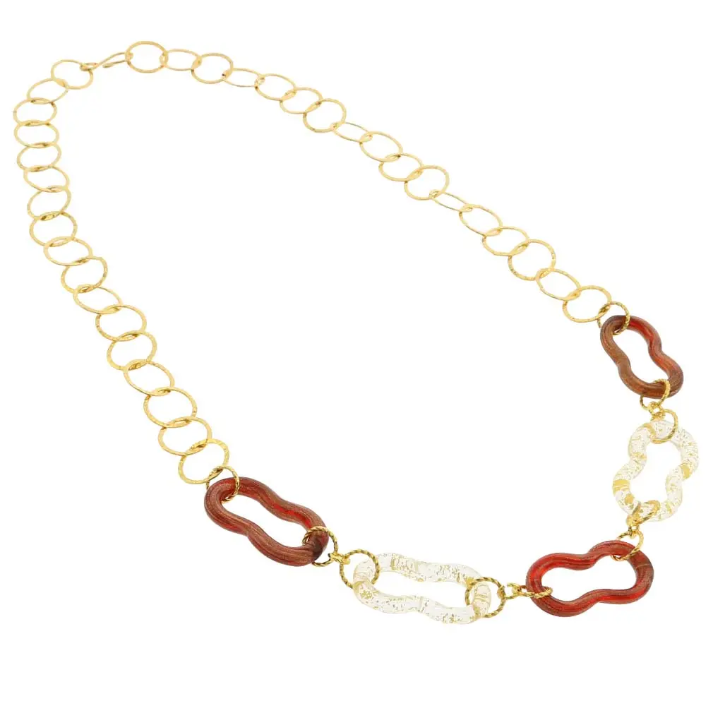 Glass Of Venice Murano Glass Isola Bella Necklace, 24 Inches, Classic Elegance Design, Ideal for Anniversary, Birthday Gifting with Beautiful Presentation, Contemporary Chic