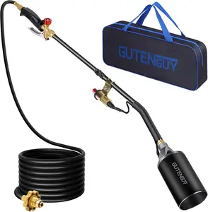 Portable Propane Torch Burner with Storage Bag, High Output BTU Blow Torch with 10FT Hose, Flame Weeder with Igniter for Garden Roofing Springtok Outdoor