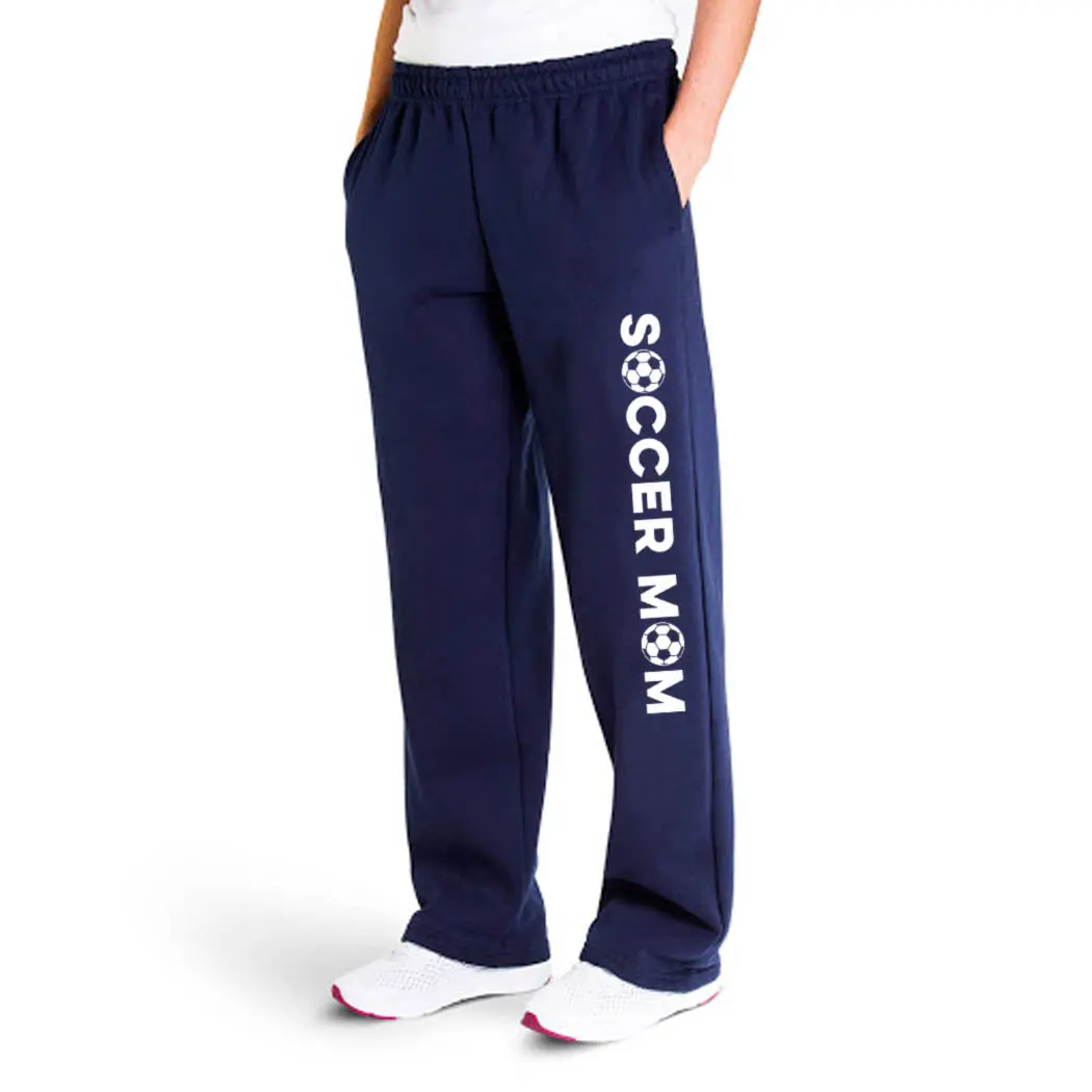 Soccer Fleece Sweatpants for Soccer Moms, Tracksuit Bottoms with Drawstring Waist Athleisure, Casual Sporty Trousers, Performance Women's Sports Sweatpants for Athletes, Sporty Women's Sports Sweatpants
