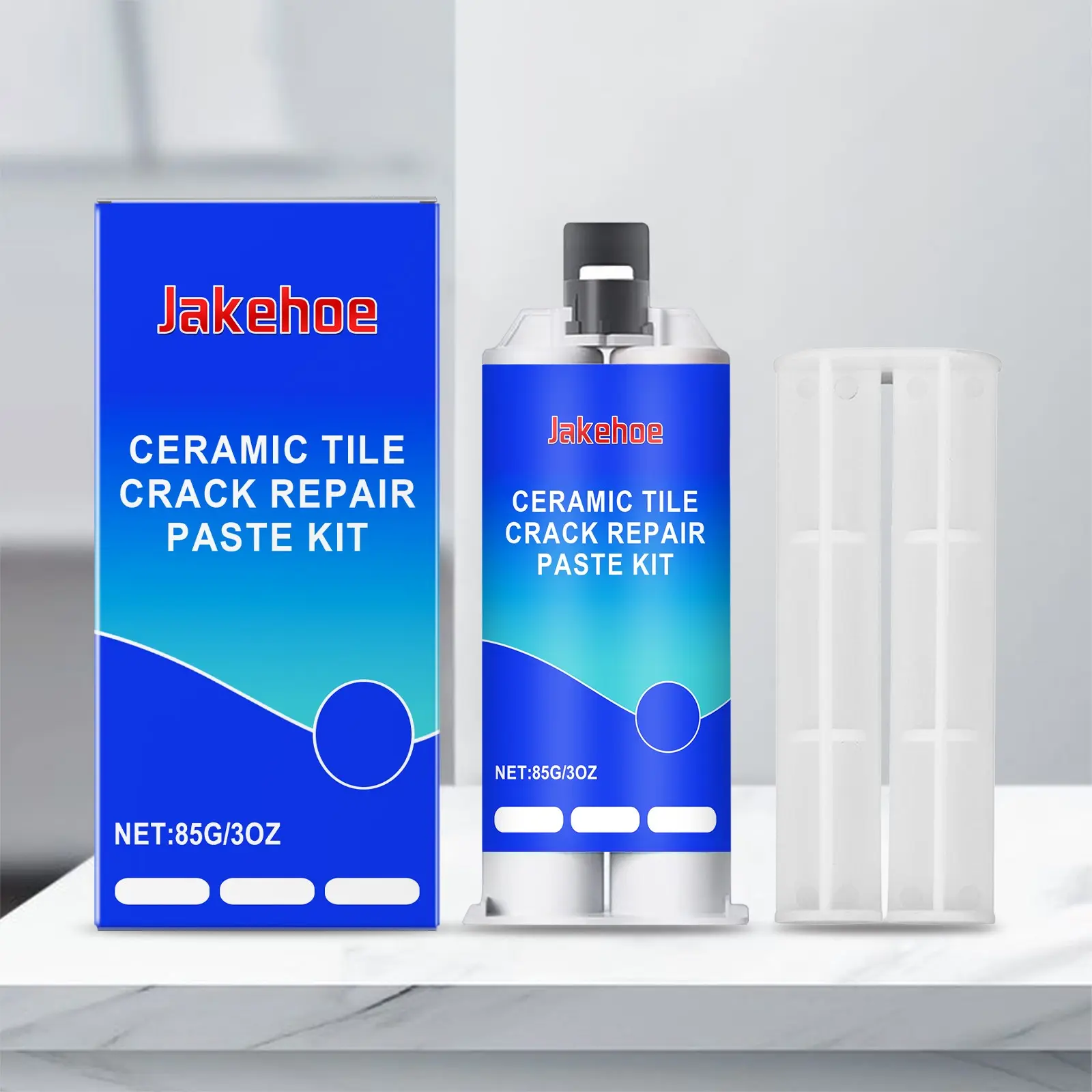 Jakehoe Tile Repair Glue, Marble Hole Filler, Scratch Repair, Home Stone Patching, Durable Ceramic Fixative, Easy Application