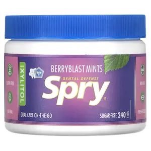 Spry Xylitol Berry Blast Breath Mints Sugar Free Candy - 240 Count Pack of 1 for Promoting Oral Health and Increasing Saliva Production - Sweet, Snack