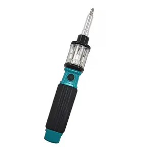 6-in-1 Ratcheting Multi-Bit Screwdriver Set Adjustable Magnetic Tool for Cr-V