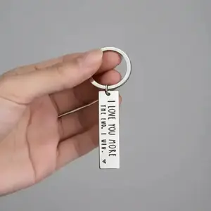 Creative Metal Keychain, Stainless Steel Bar Pendant Key Ring, Cute Gift Accessory for Bags, Car Keys and Daily Use