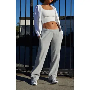 John Galt Women's Silver Waffle Knit Anastasia Sweatpants