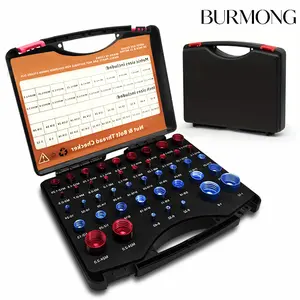 BURMONG 44PCS Thread Checker, Thread Checker, Thread Checker Kit in Standard  Metric ,  Size Finder Checker Thread Gauge for Quickly Identify threading  machine Digital Electronic Torque Wrench  Large Capacity Universal Bolt and Nut Extractor Set tiktoksh