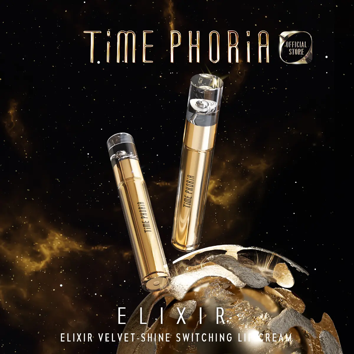 [New Launch] Timephoria Elixir Velvet-Shine Switching Lip Cream | Matte to Glossy Finish, Lightweight & Non-Sticky