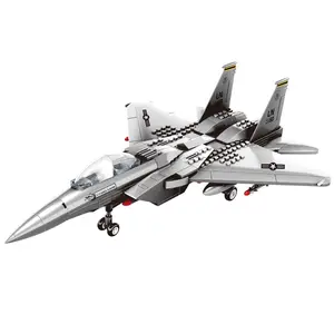 F15 Eagle Fighter Jet Building Block Display Toy, Model Kit, Mixed Colors, Abs Material, Perfect for Living Room Decor, New Home Birthday Gift, Ages 12+