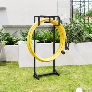Garden Hose Holder Detachable Hose Holder Freestanding Heavy Duty Metal Hose Reel Stand Water Hose rack For Outside