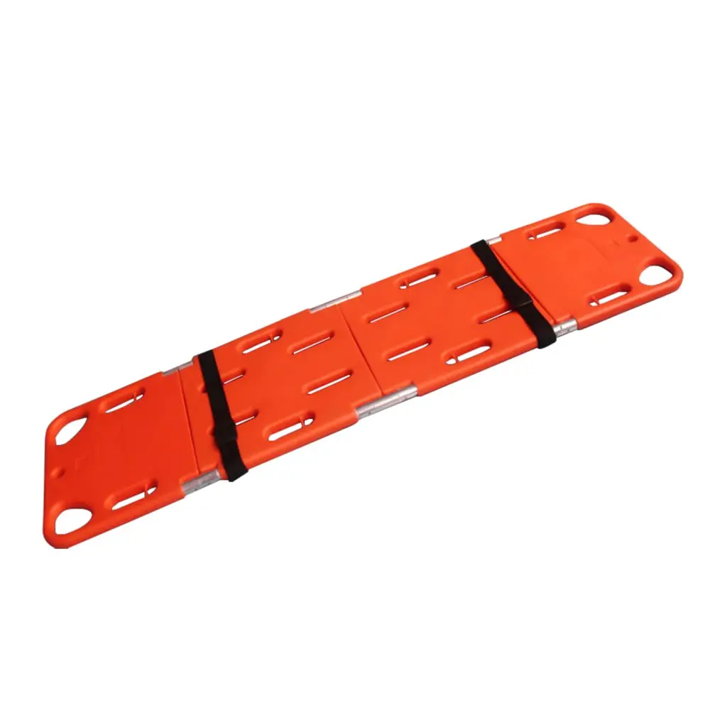YUEWO Foldable Smooth PE Plastic Spine Board Stretcher - Folding Board for EMT Use, Patient Immobilization, Portable Ambulance Rescue Transfer