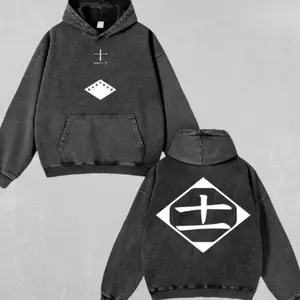 Bleach Squad 10 Captain Symbo Streetwear Retro Vintage Washed Hoodie & T-Shirt | Oversized Heavy Cotton Graphic Streetwear Tee | Gift for Him, Her & Anime Fans Menswear Casual Long Sleeve