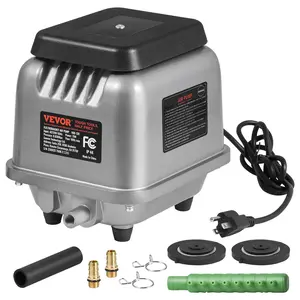 VEVOR Linear Air Pump,  109L/Min Air Flow Septic Aerator Pump, Aeration System for 1/2 Acre 10 FT Deep Ponds, Water Gardens, Waste Treatments, Septic Tanks, Aquariums, Seafood Restaurants, Fish Farms
