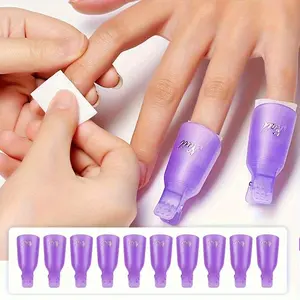 Nail Art Polish Soak Off Remover, 10pcs/set Nail Gel Polish Remover, Professional Nail Art Removal Tool for Home & Salon Use, Nail Products