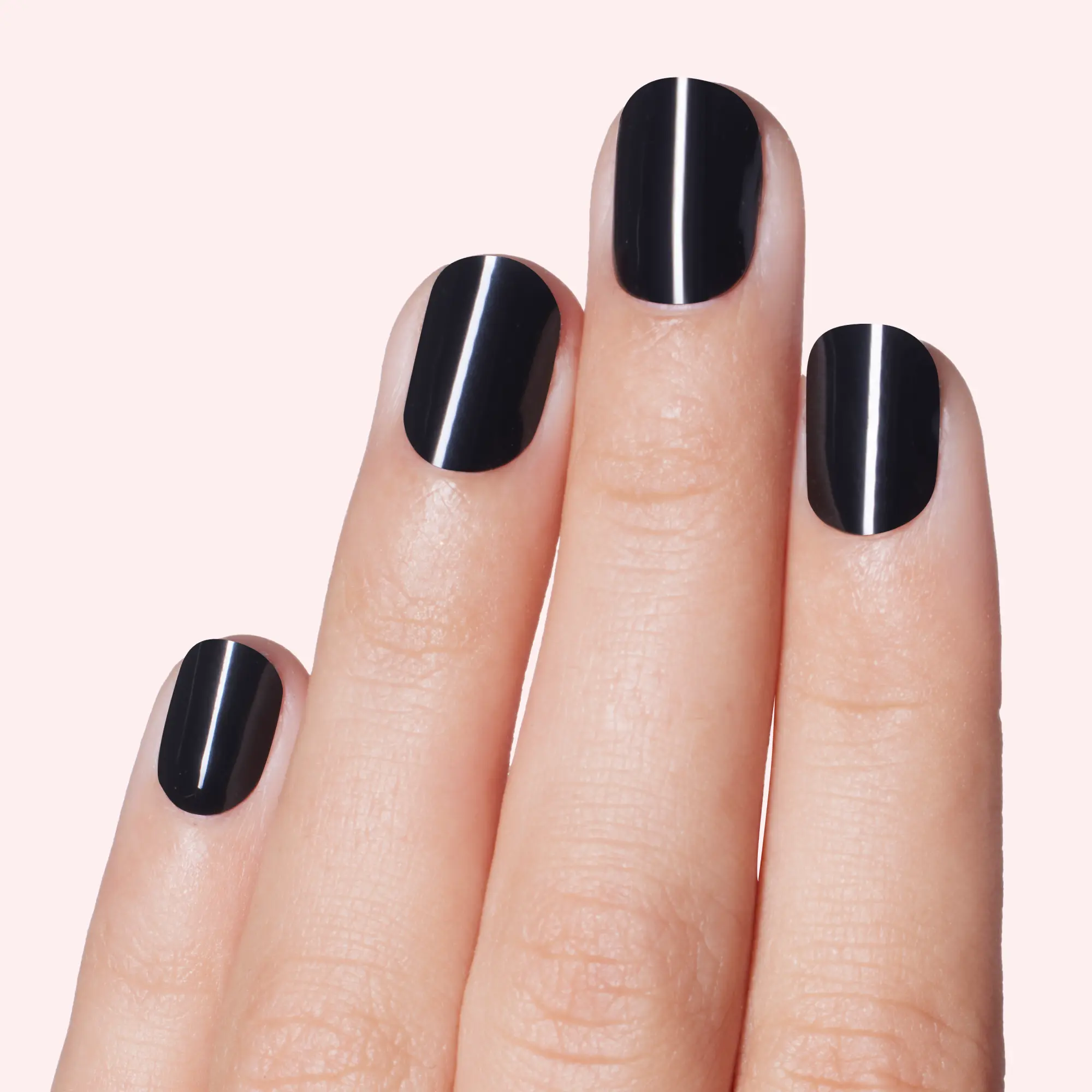 DASHING DIVA Real Black Semi-Cured Gel Nail Strips