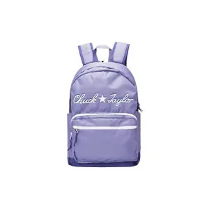 Converse Logo Polyester Backpack for Men and Women in Purple