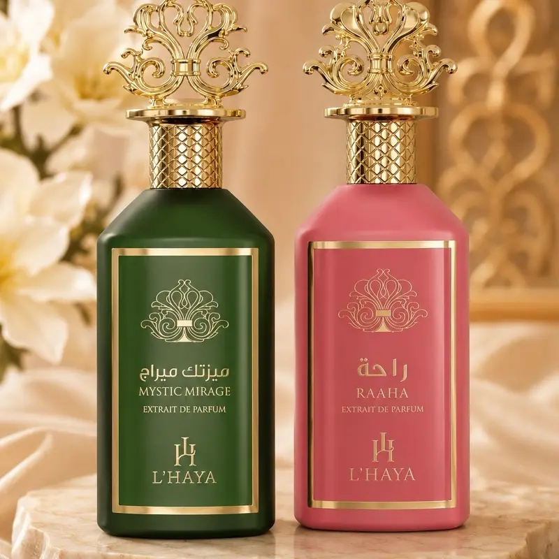 L'HAYA RAAHA & MYSTIC MIRAGE Extravagant Extract of Parfum 3.4 oz. Duo set