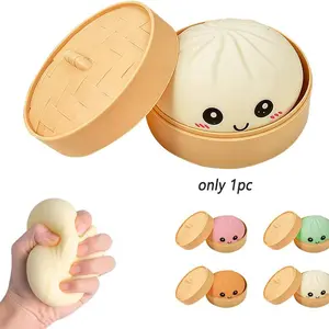 Dumpling Squishy Stress Reliever for Adults, Soft Slow Rising Squeeze Ball, Sensory Anxiety Relief Tool, Cute Desk Decor for Office & Home Relaxation