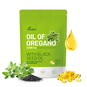 Oil of Oregano Softgels | Organic Oregano Oil Extract | 6000mg Oregano Oil with 200mg Black Seed Oil Capsules | Natural Antioxidants Fitness  | Gluten Free Formula (300 Count) Edible Supplement