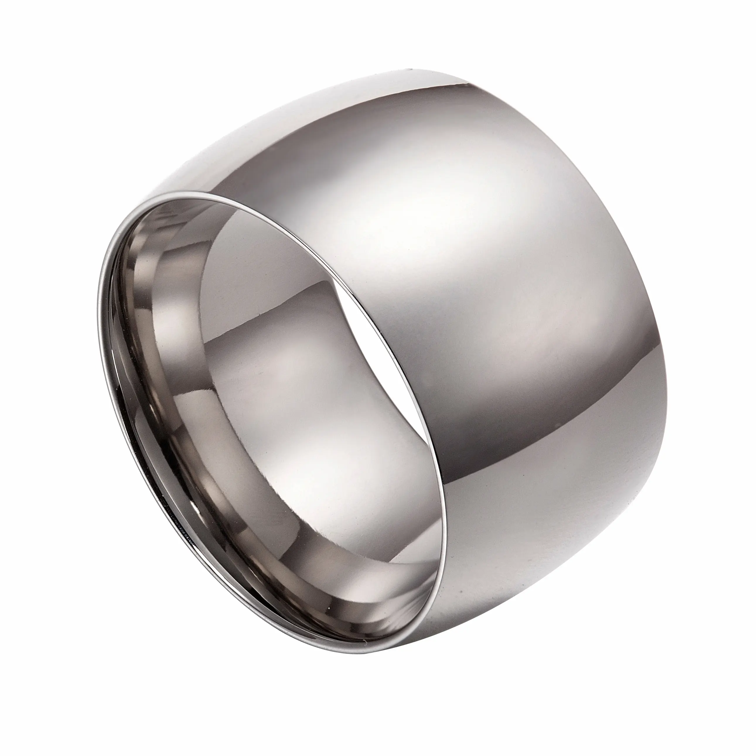 Men's Women's 15mm 316L Stainless Steel Comfort Fit Ring Size 7-15 Half Size SR16 Metal: 316L Stainless Steel
