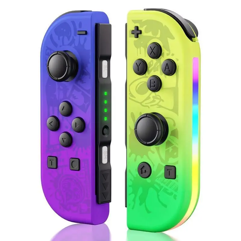 Wireless Game Controller with Dual Vibration, L/r Wireless Joystick, Side Illumination Series, Wake-Up Switch, Replacement Controller