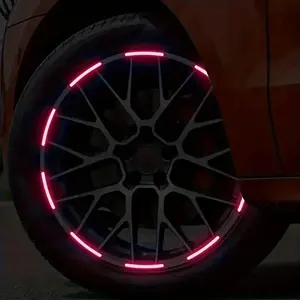 20pcs Car tires, wheel hubs, Rims, reflective stickers, Decal, colored glowing, colored pink stickers, car decorations, Car Accessories