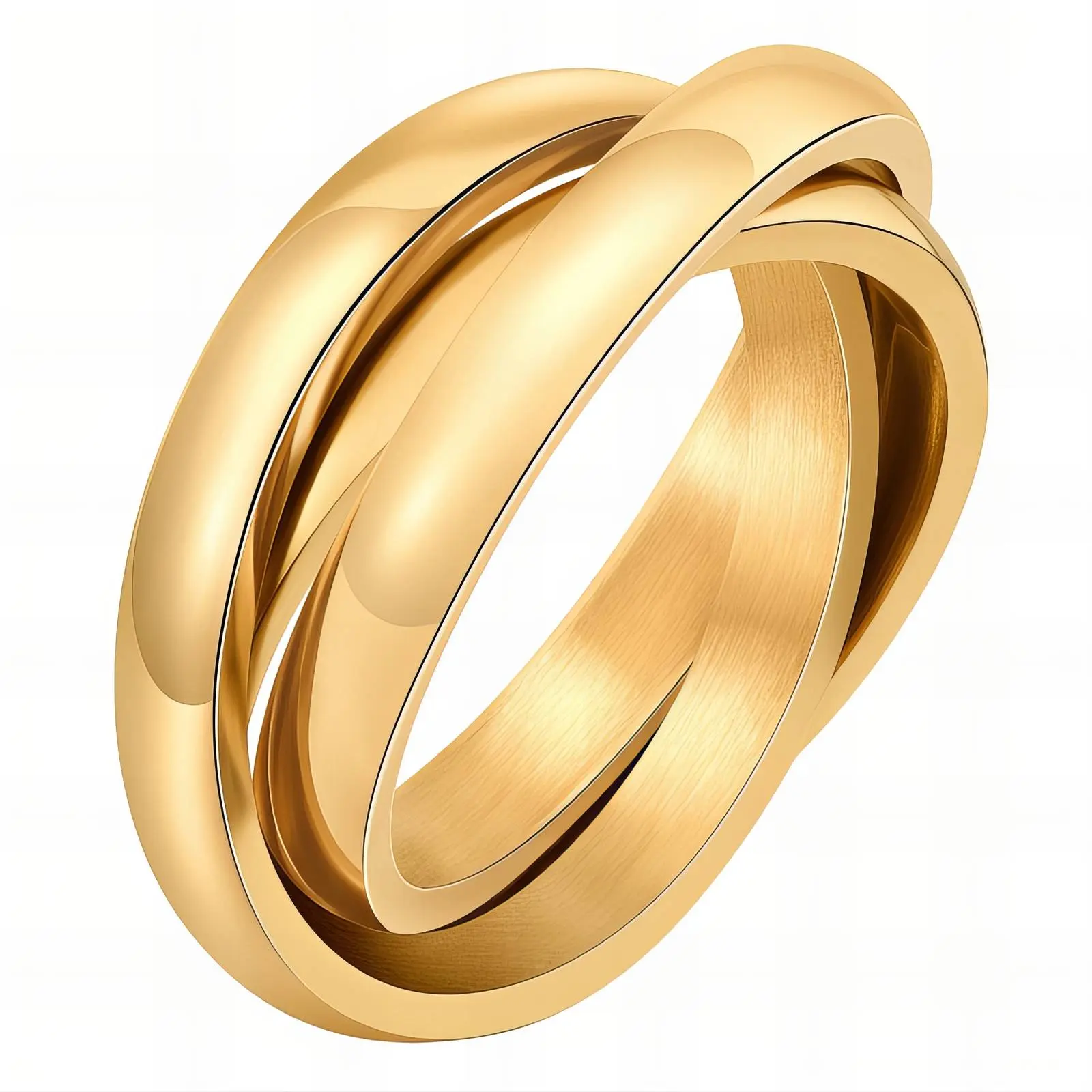 Waterproof Ring, 18K Gold Plated Steel