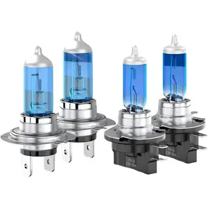 H7 High Beam H11B Low Beam Halogen Light Bulbs,Compatible for Hyundai Santa Fe Sport 2013 2014 2015 2016, High Performance Headlight Bulbs Super Bright 6000K White Plug and Play Pack of 4