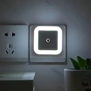 Plug in Dimmable Led Night Light with Auto Dusk to Dawn Sensor, Soft Warm White Nightlights for Hallway,Bedroom, Kids Room, Kitchen, Stairway, 4 Pack
