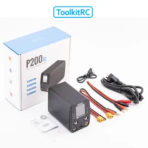 ToolkitRC P200 V2 200W 10A AC/DC Adjustable Power Supply, 65W USB-C, 1.54" IPS Display for RC Hobby & Lab outdoorfun