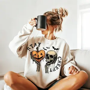 Horror, Retro Dripping Heart Halloween, Skeleton Hand Weird Graphics Grunge Horror Design Fashion Skullfall Clothes For Women, Nightmare Before Christmas Inspired, Halloween Costume Casual Breathable