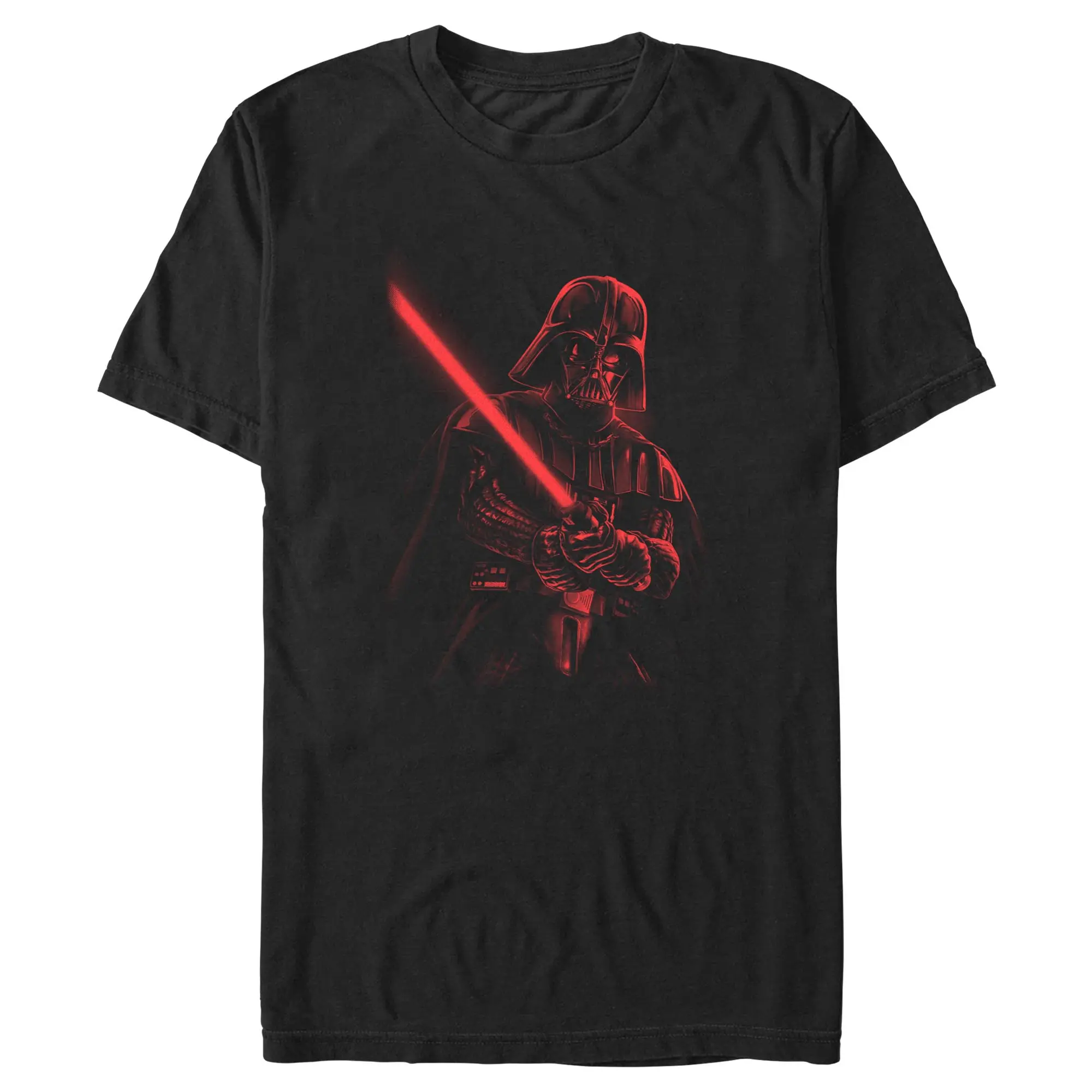 Men's Stylish Fashion Streetwear Short-Sleeve Star Wars: A New Hope Darth Vader Red Saber Galaxy T-Shirt, Shortsleeve