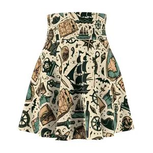 Pirate Skirt, Women's Skirt, Skater Skirt, Pirate Costume, Halloween Costume, Womens Clothing