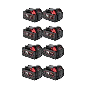 Replacement for Milwaukee M-18 Battery:8 Pack 18V 8.0Ah Lithium Batteries Compatible with Milwaukee Battery 48-11-1815 48-11-1822  48-11-1862 48-11-1860 48-11-1828 Cordless Power Tools
