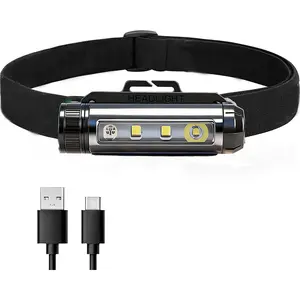 Headlamp Flashlight, Lumen Ultra-Light Bright LED Rechargeable Headlight with White Red Light, Waterproof Head Lamp,8 Modes for Outdoor Camping Running Hiking Fishing