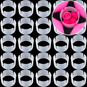 50 Pack Plastic Balloon Rings, Anniversary Decor Balloon Arch Connector, Unisex Party Decoration Supplies for Wedding Event Outdoor Arch Stand