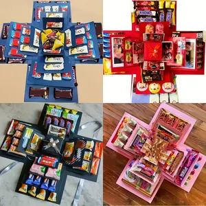 Multifunctional Surprise Explosion Themed Gift Box Set, DIY Photo Album Party Packaging Kit for Birthday & Wedding Proposals