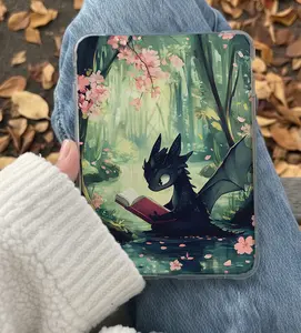 Fantasy Dragon Kindle Insert for Clear Case – Aesthetic Book Lover Decor | Cozy Reading Accessory