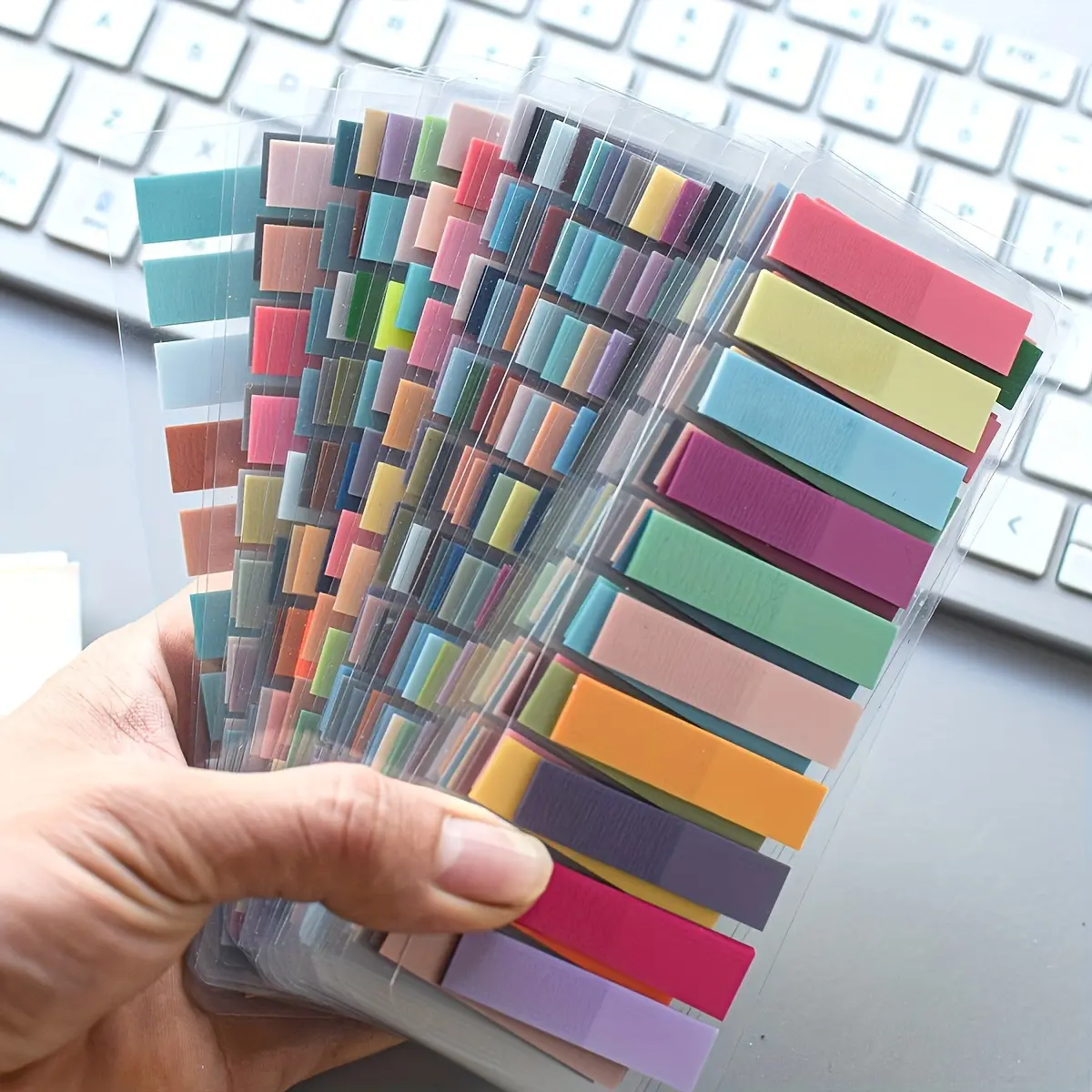 3200 Sheets - 16 Styles of Retro Colors, Fluorescent Colors, PET Transparent Sticky Notes, Index Tabs, Various Color Notes, Instruction Labels, Classification Tags, Clear Labels, Label Set