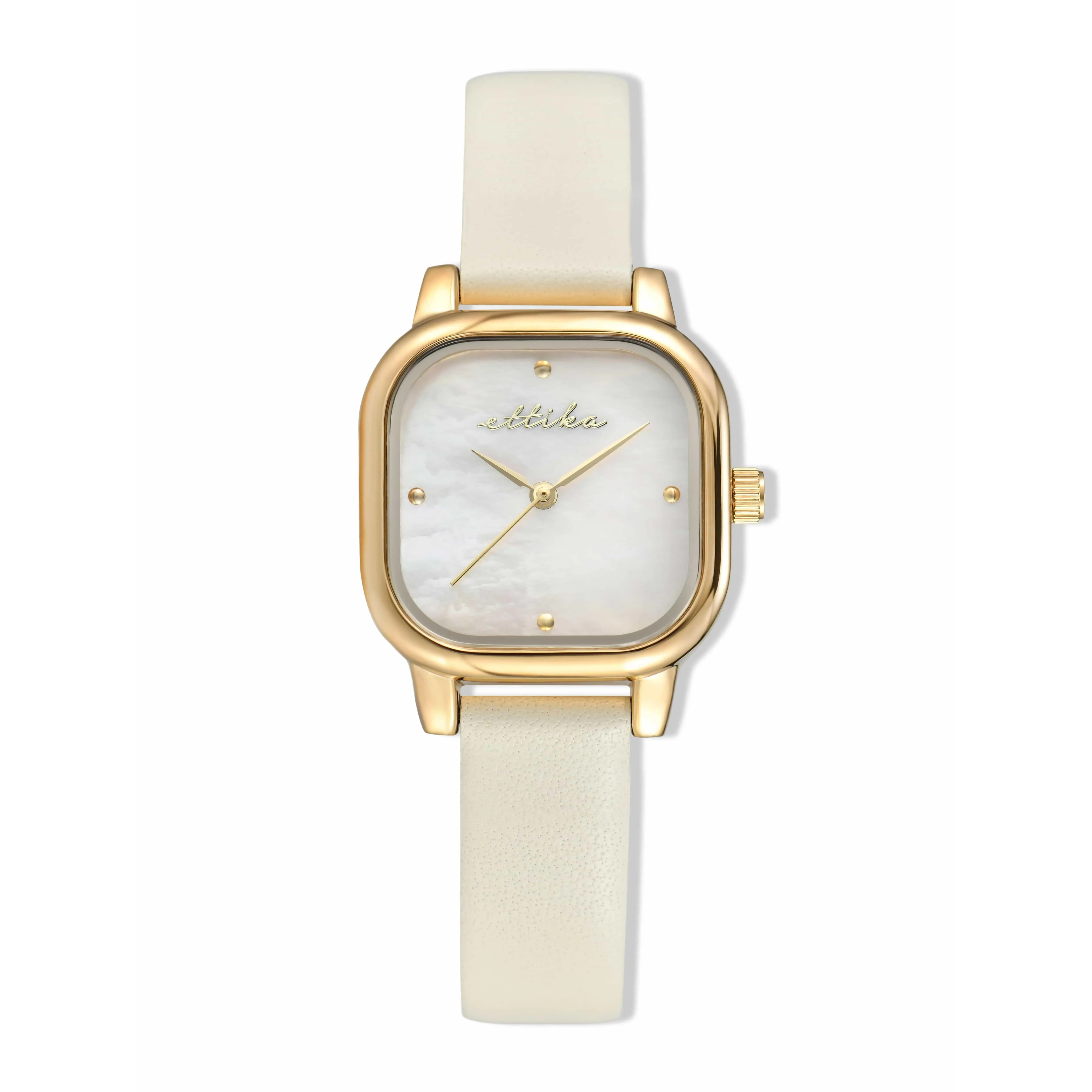 Classic Square Bone Leather Watch