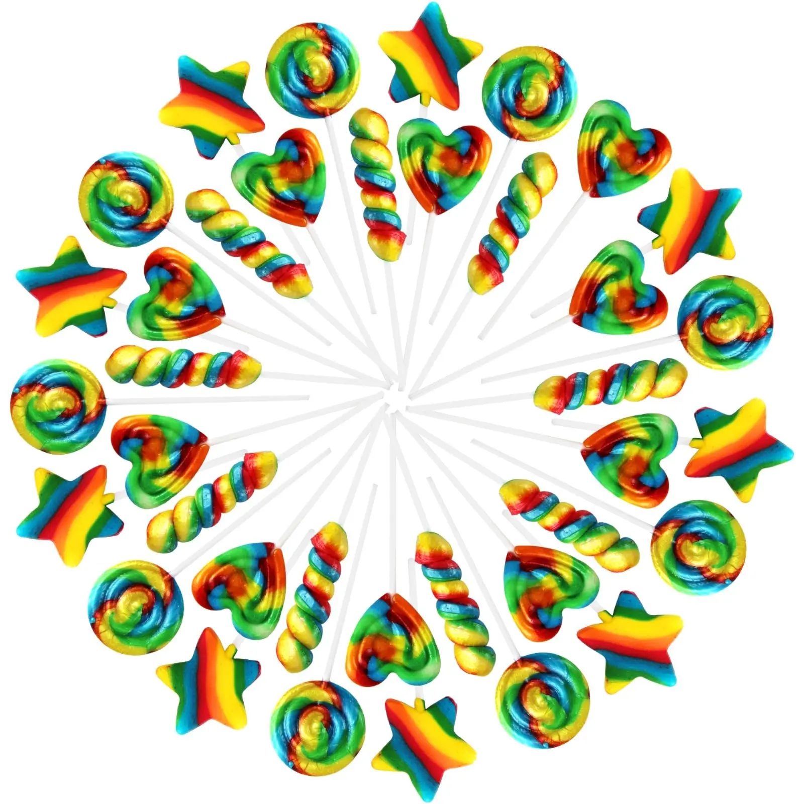 Carnival Lollipops Rainbow Twist, Swirls